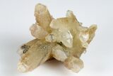 Quartz Crystal Cluster with Calcite & Loellingite - Mongolia #180372-1